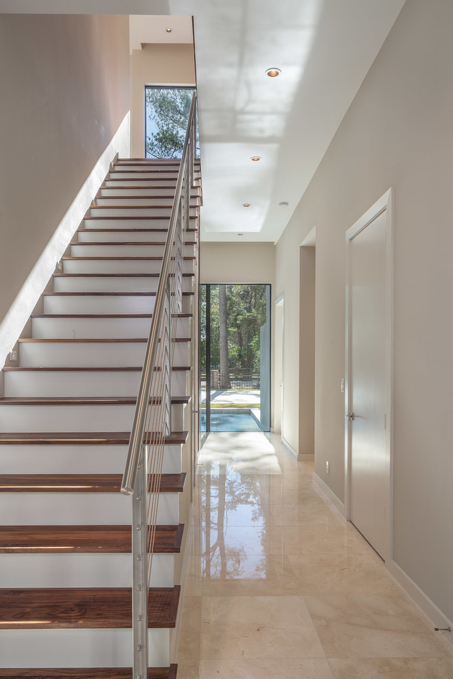 Inspiration for a contemporary staircase in Houston.