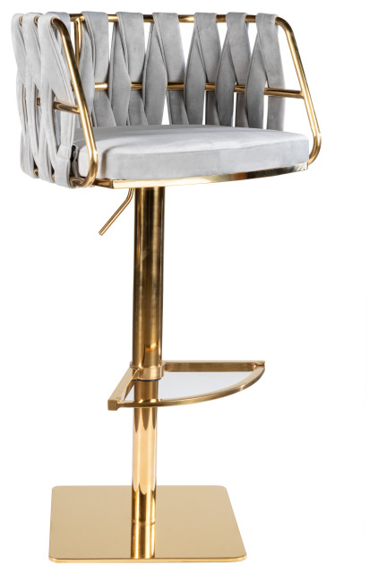 Milano Adjustable Swivel Bar Chair, Black And Gold Bar Stools Australia