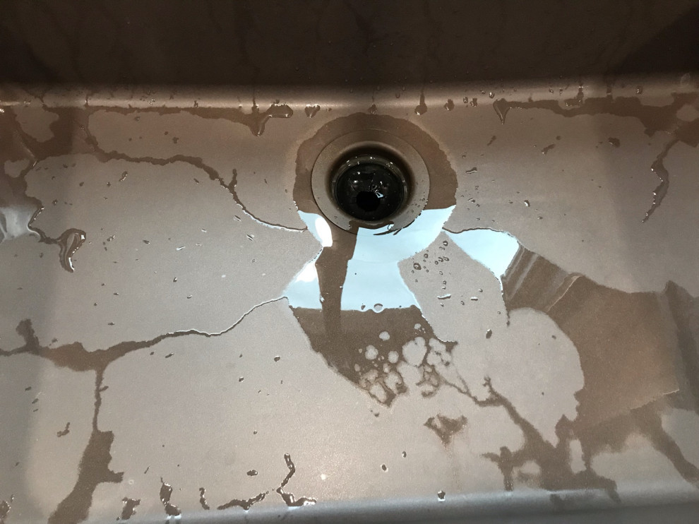 Blanco Sink not draining & causing a stain