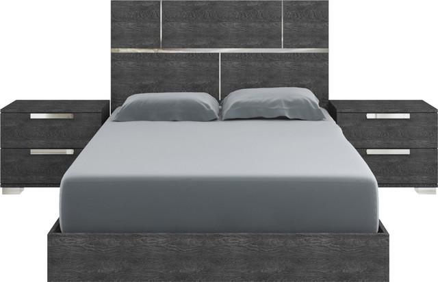 Casabianca Home Milo Gray Birch Lacquer Bed Contemporary Bedroom Casabianca Home Milo Gray Birch Lacquer Bed Contemporary Bedroom Furniture Sets By