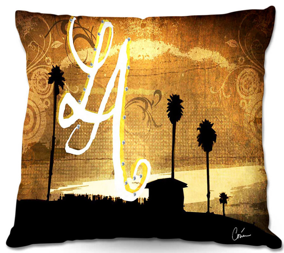 LA Beach Outdoor Pillow, 18"x18"