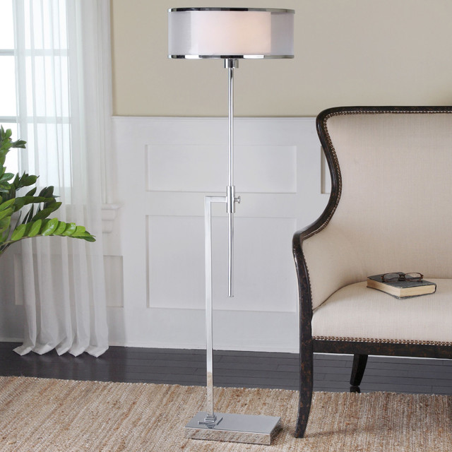 Duarte 1-light Polished Nickel Floor Lamp