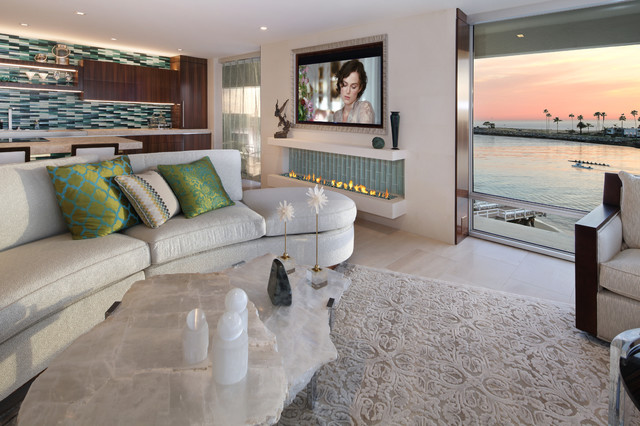 Ocean Blvd$ contemporary-vardagsrum