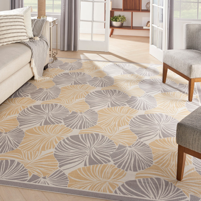 Waverly Sun N' Shade SND87 Area Rug, Grey, 10' x 13' Contemporary