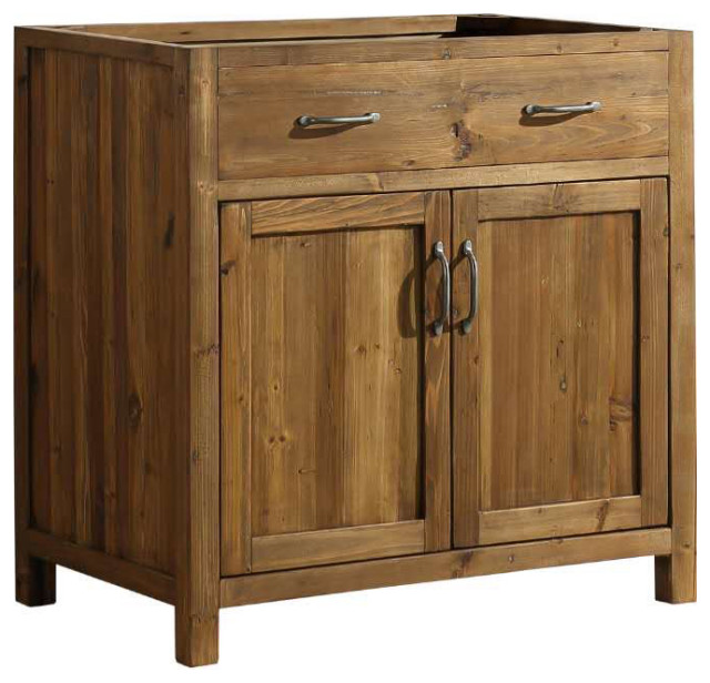 Bryson 36" Vanity Base Only, Walnut Transitional Bathroom Vanities