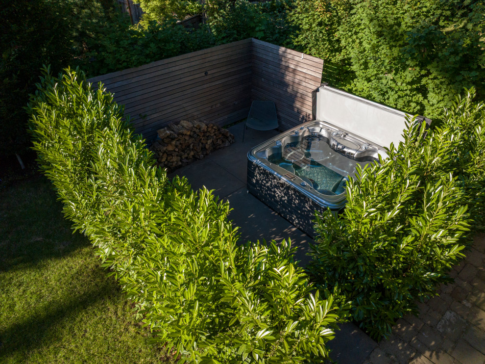 Example of a trendy home design design in Portland