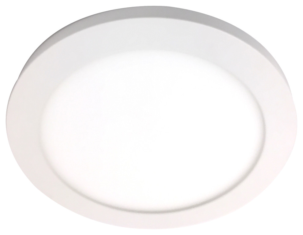 Disc LED Round Flush Mount, White, 7.5"