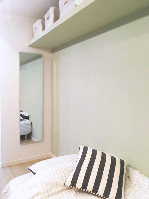 壁厚収納 minimalistisch-schlafzimmer