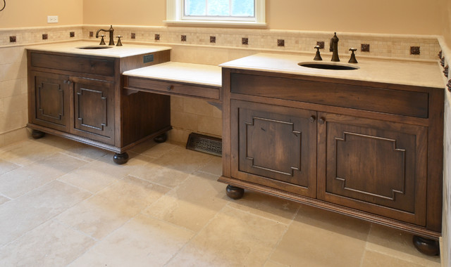 Bathroom vanities, rustic walnut 