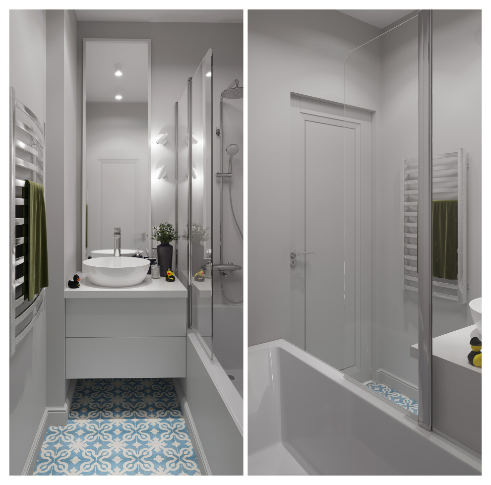 Светлая квартира в панельном доме для молодой девушки