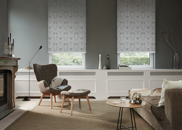 Patterned Roller Blinds klassisk-vardagsrum