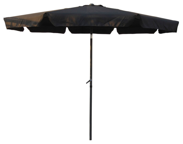 St Kitts Aluminum 10 Patio Umbrella Dark Gray Black Contemporary Outdoor Umbrellas By International Caravan