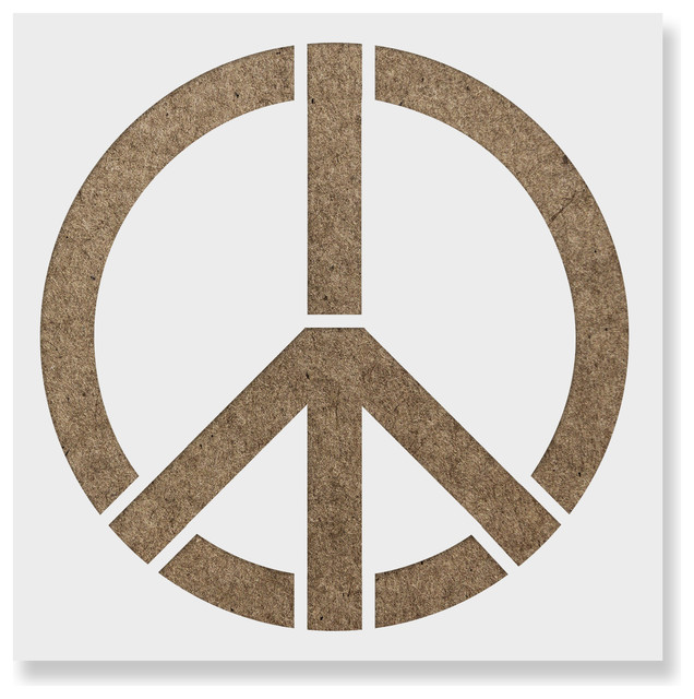 Peace Sign Stencil on Reusable Mylar for Crafts Contemporary Wall