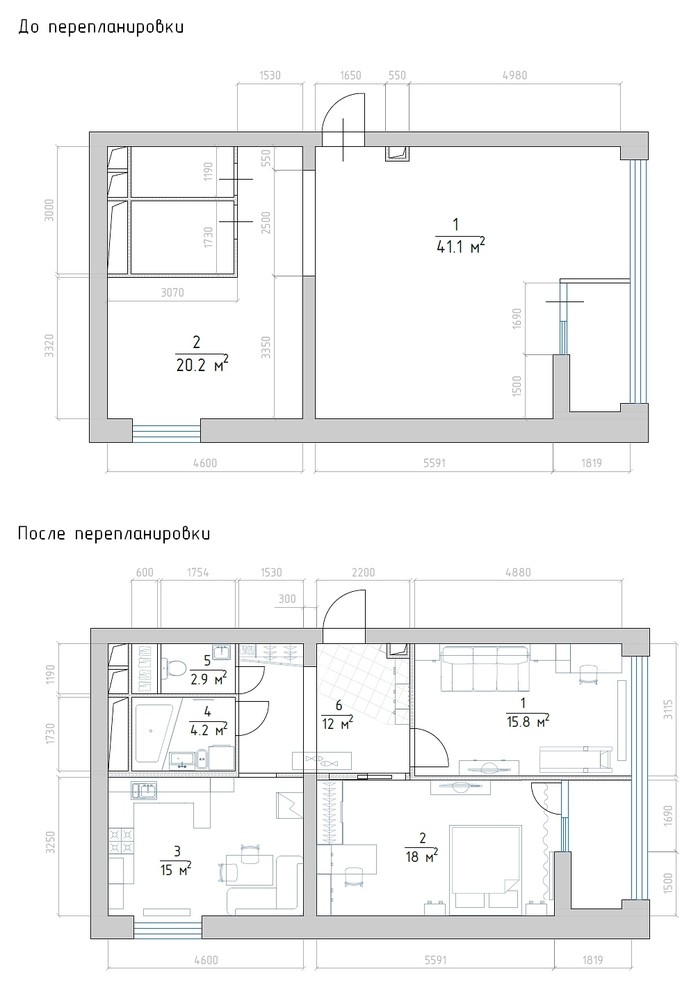 Квартира в стиле авангард для пары фрилансеров
