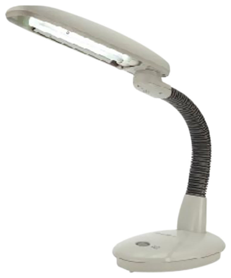 Easyeye Energy Saving Desk Lamp With Ionizer Grey (2Tube) Contemporary Desk Lamps by
