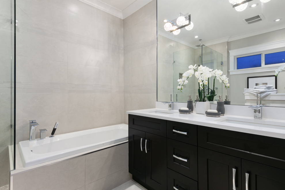 Example of a transitional bathroom design in Vancouver