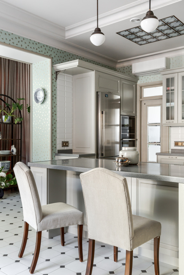 Интерьер дуплекса в поселке Бристоль Московская область. Правое крыло