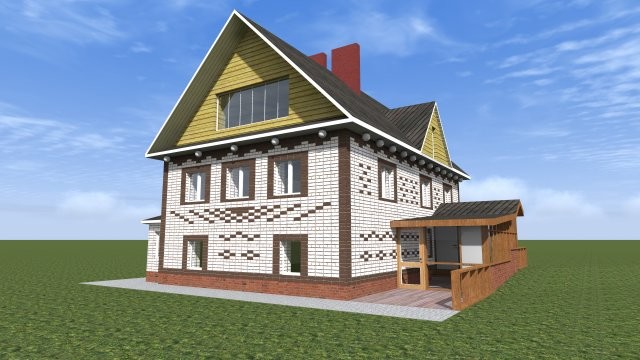 Кирпичный индивидуальный жилой дом [000.14]