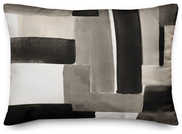 Gray Abstract Design 14x20 Indoor/Outdoor Pillow
