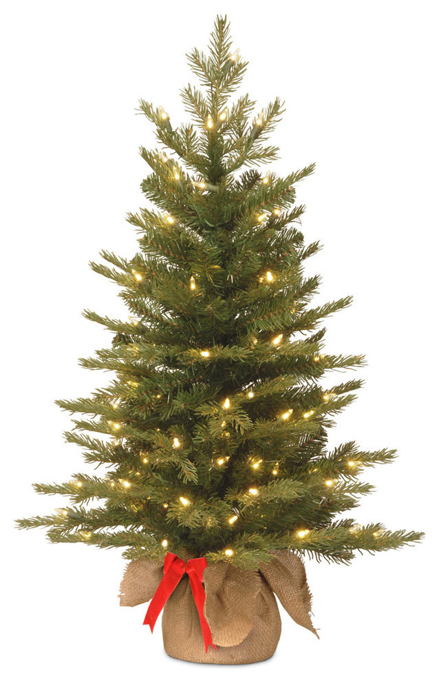 3' Nordic Spruce Tree With Battery Operated Warm White LED Lights