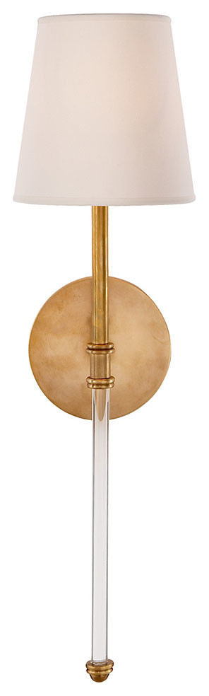 Suzanne Kasler Camille Sconce, Hand-Rubbed Antique Brass