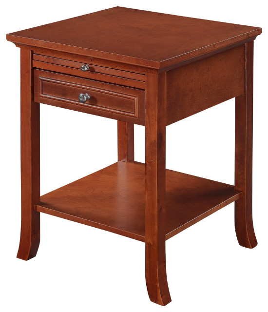 American Heritage Logan End Table With Drawer/Slide Transitional Side Tables And End Tables