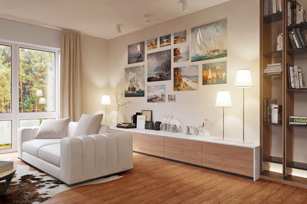 Дом в лесу для постоянного проживания.