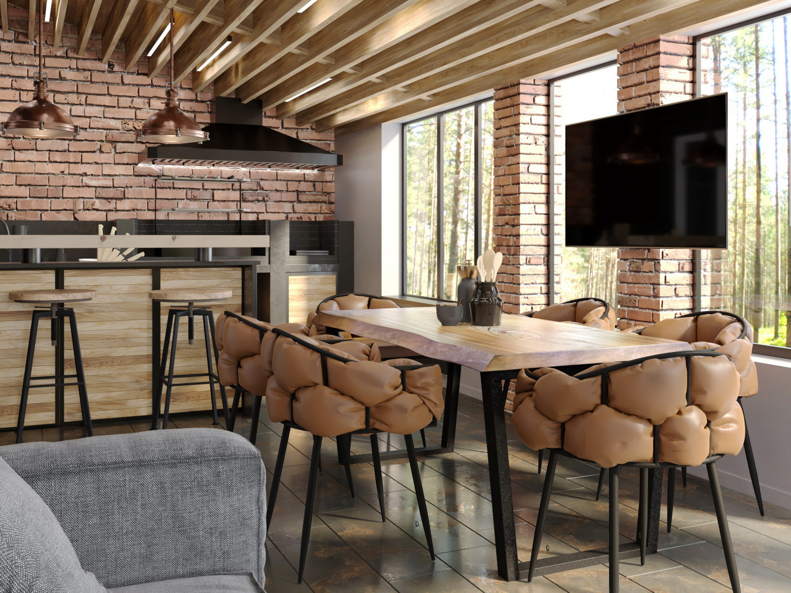 проект веранды в загородном доме в г. Чебоксары