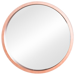 Large Round Copper Wall Mirror 80cm X, Copper Round Mirror 80cm