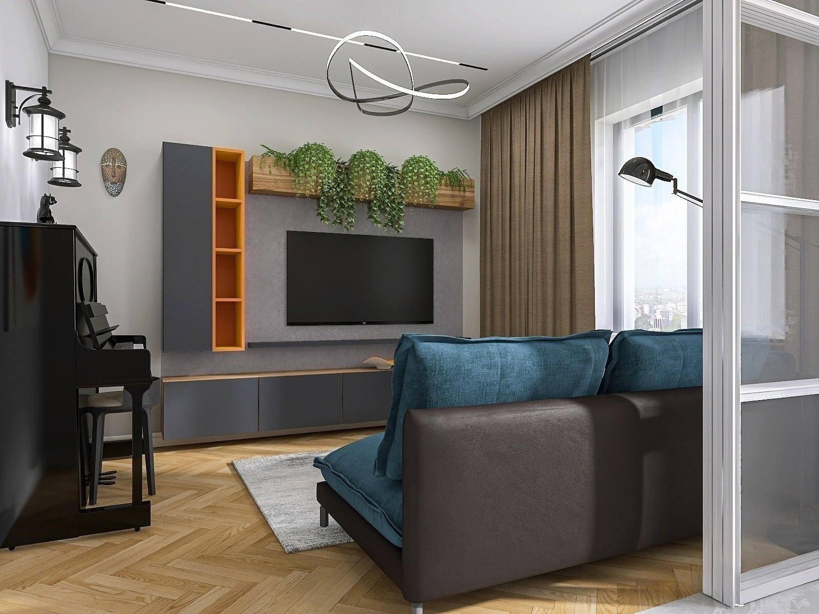 Трехкомнатная квартира в современном стиле