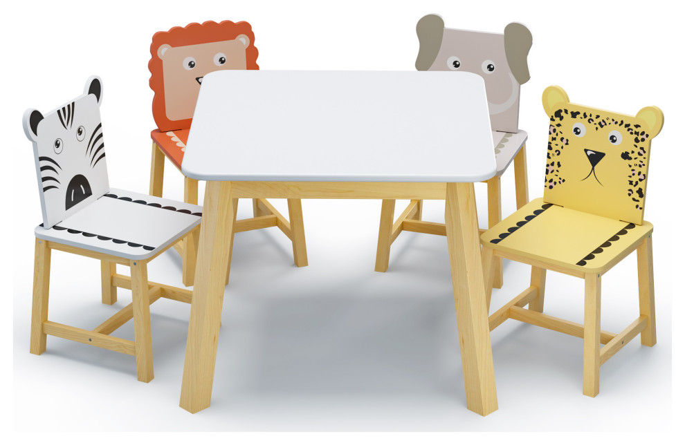 TATEUS 5 Piece Kiddy Table and Chair Set(3-8 years old - Modern - Kids ...