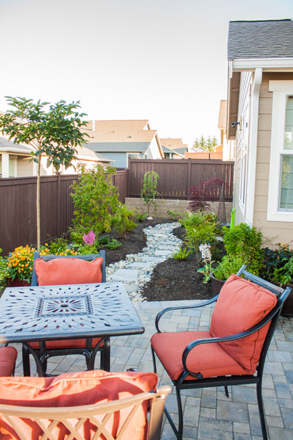 Flagstone Walkway off Paver Patio - Rustic - Patio - Seattle - by