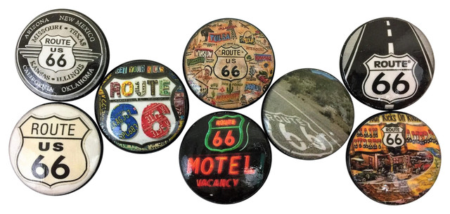 8 Piece Set Route 66 Cabinet Knobs Midcentury Cabinet And