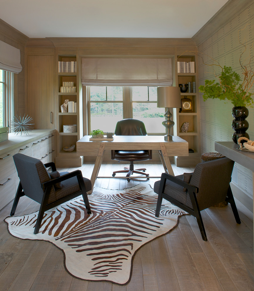 Transitional home office in New York.