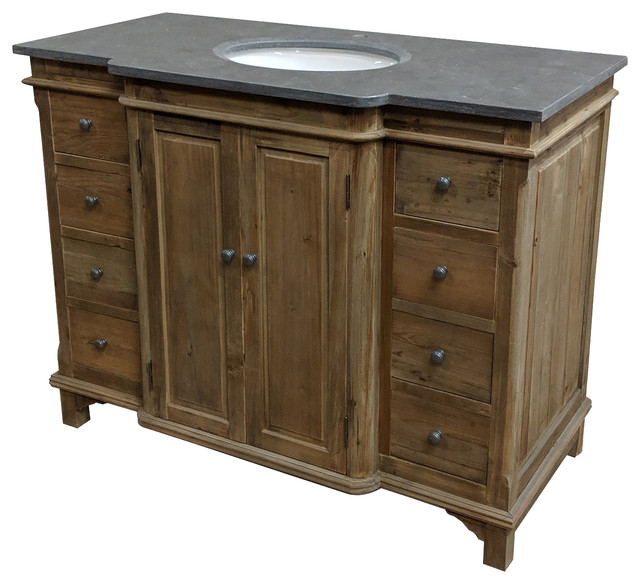46" Reclaimed Pine Single Bath Vanity Traditional Bathroom Vanities