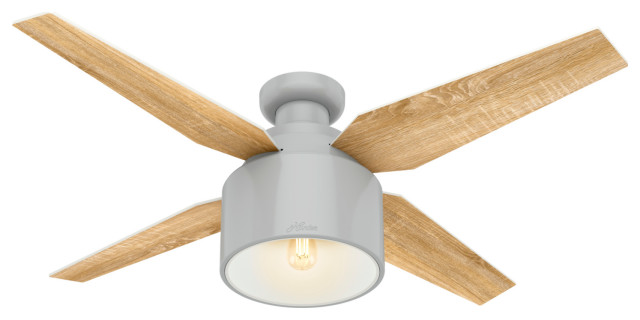 Hunter 52 Cranbrook Dove Gray Low Profile Ceiling Fan With Light