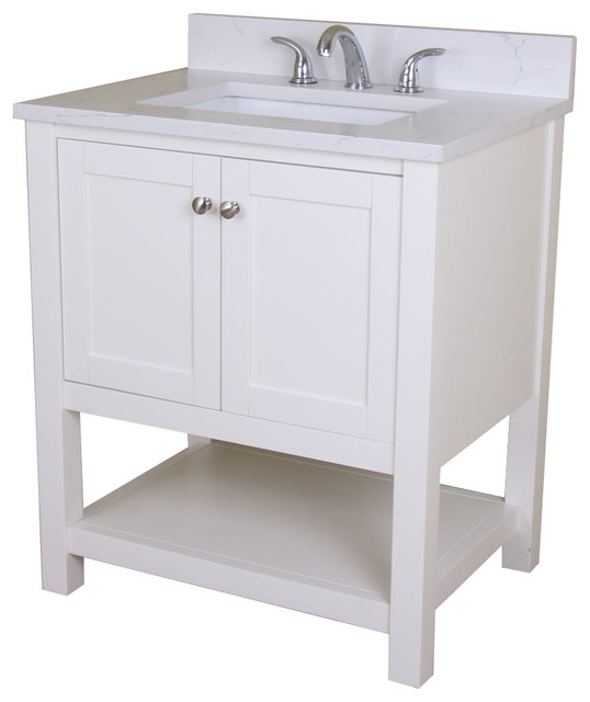 Home Elements Vanity White Quartz 24x22 Vlq30201wt Home Elements Vanity White Quartz 24x22 Vlq30201wt Contemporary Bathroom Vanities And Sink Consoles By Distribution Llc