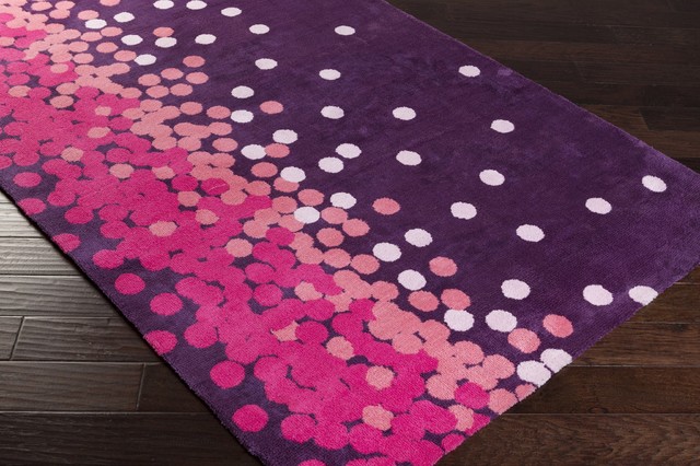 Surya Aail Abi9053 Purple Pink Kids Area Rug Rectangular 2 X3