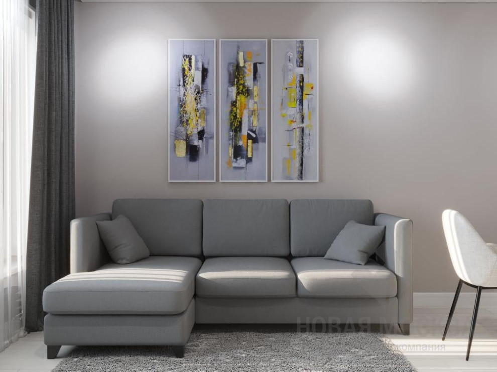 Дизайн-проект однокомнатной квартиры 38 кв.м в ЖК «Южное Бунино»