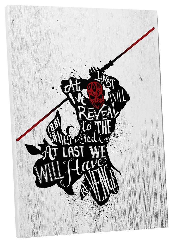 Star Wars Quotes "Darth Maul" Gallery Wrapped Canvas Wall Art
