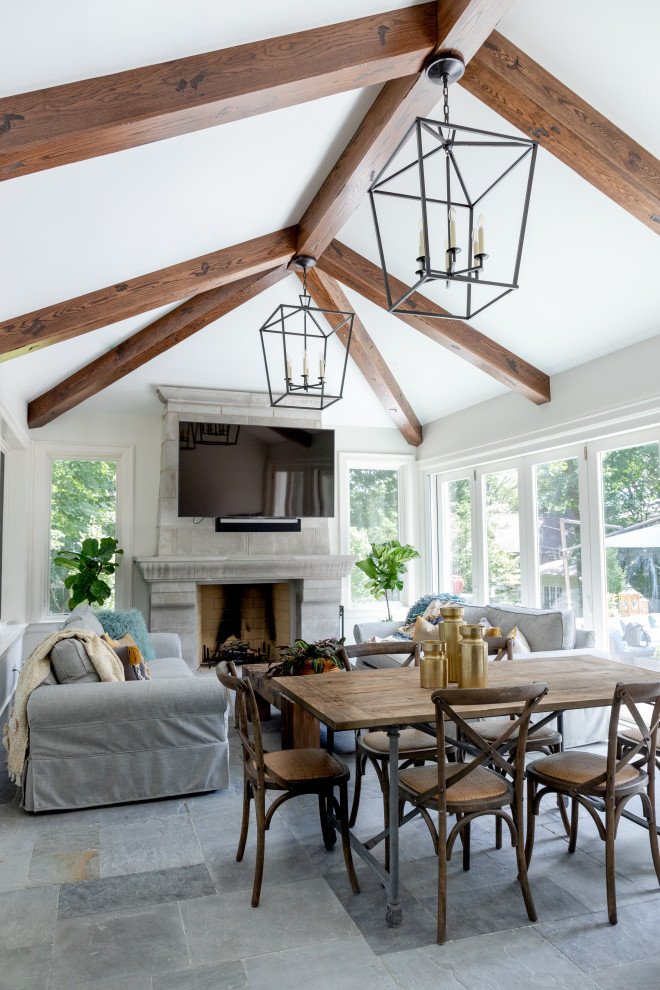 Home design - transitional home design idea in Indianapolis