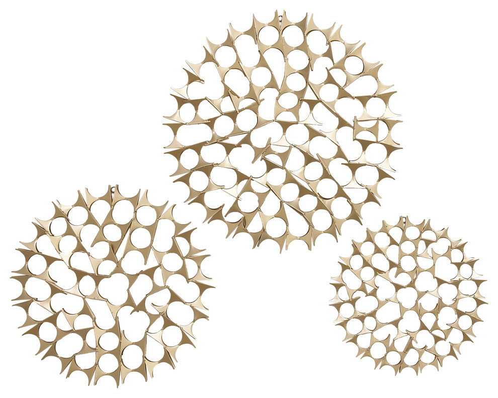 Modern Gold Metal Wall Decor 44586 Contemporary Metal Wall Art by