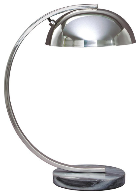 Haden Chrome Finish 19" Metal Desk Lamp