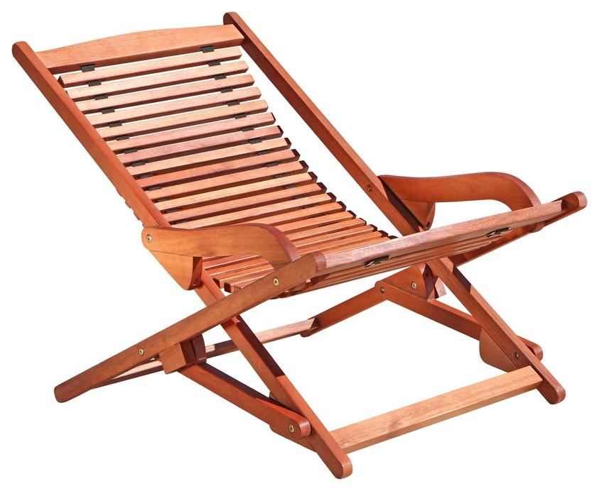 folding wood chaise