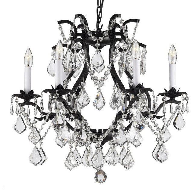 The Gallery Wrought Iron Crystal Chandelier Swag Plug In Wrought Iron Crystal Chandelier Swag Plug In Traditional Chandeliers