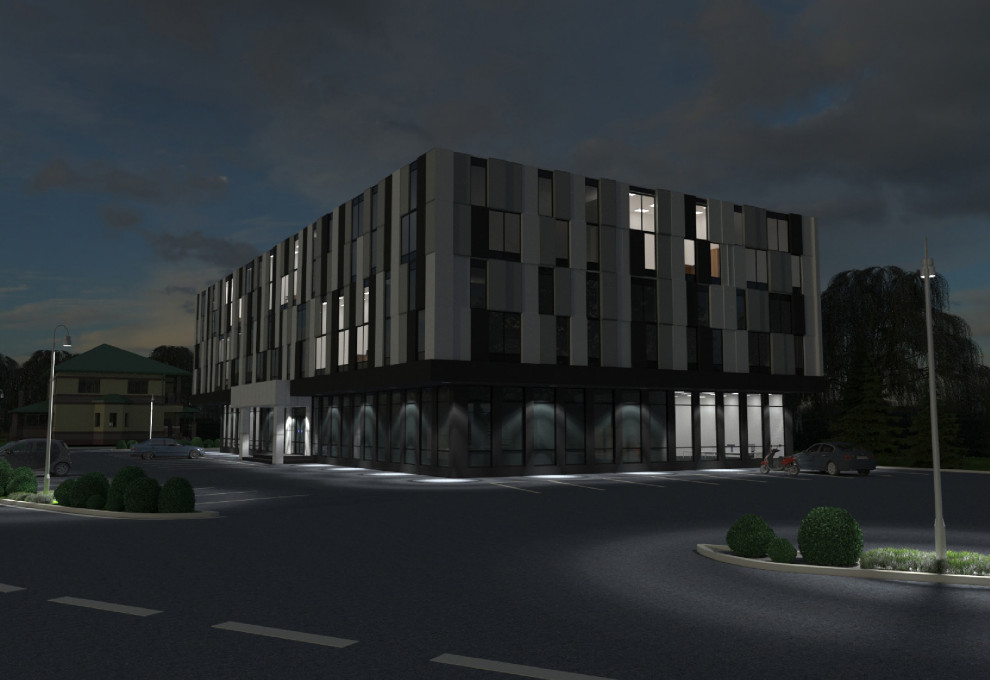 Концепция фасада торгового центра в г. Ставрополе.