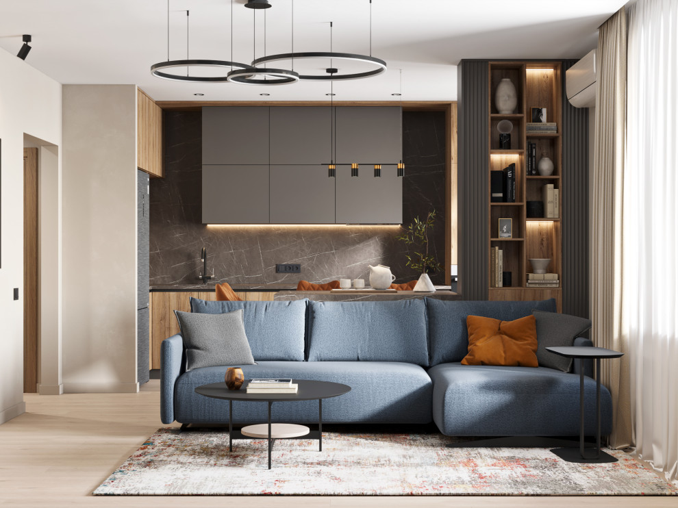 2-комнатная квартира для семейной пары в современном стиле