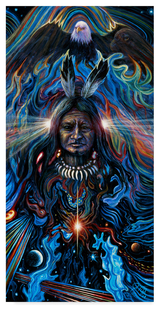 Jeff Tift 'Eagle Spirit' Canvas Art, 32"x16"