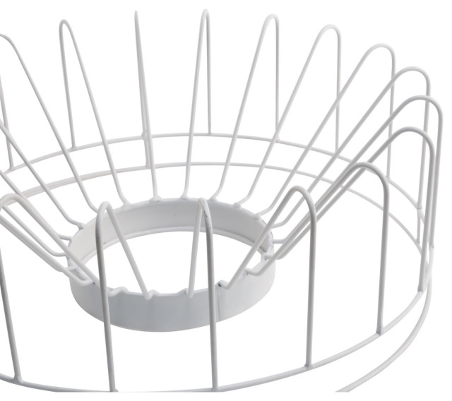 White Circular Plate Storage Rack - Transitional - Dish Racks - by ...