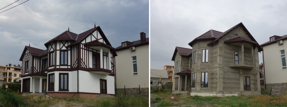 Оформление фасада. Жилой дом.